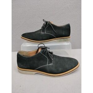 EUC Clarks Atticus Derby Men's US 11 Lace Up Black Nubuck Leather Oxford Shoes